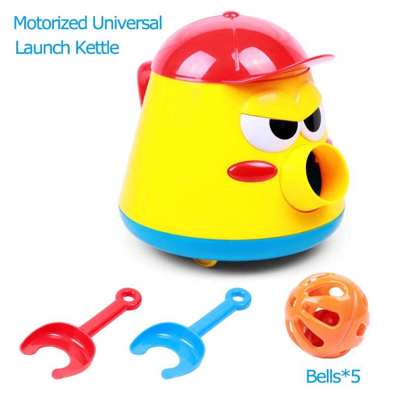 Overhead view of the educational bell ball activity toy, promoting kids play