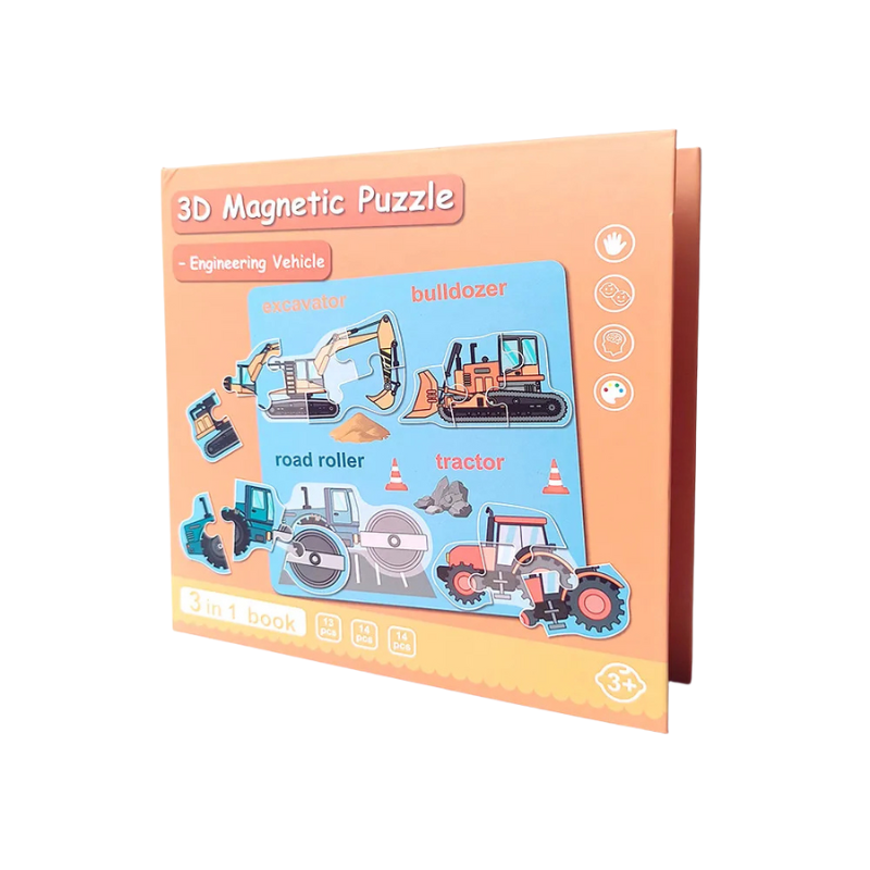 Collection of Toddler Montessori Magnetic Puzzle Activity Books with various themes, promoting screen-free fun.