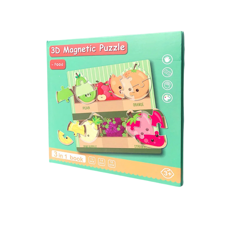 Magnetic Puzzle Activity Book for toddlers, featuring farm animals, a perfect educational game for preschoolers.