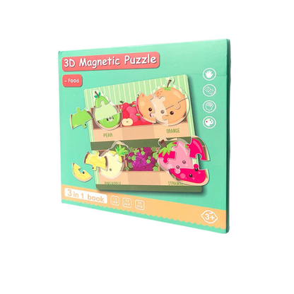 Magnetic Puzzle Activity Book for toddlers, featuring farm animals, a perfect educational game for preschoolers.