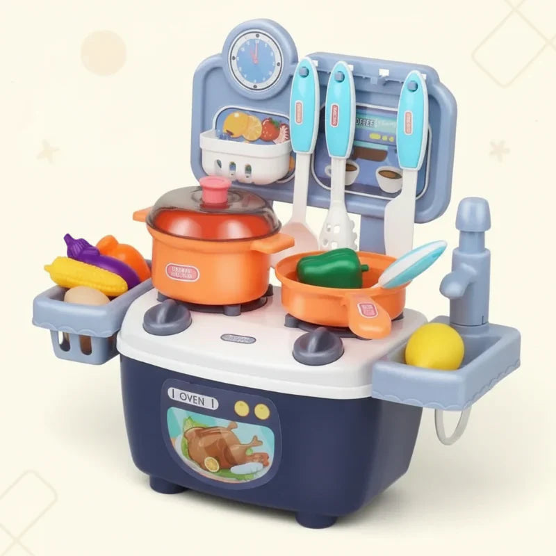 Children's activity toy: a durable, non-toxic interactive play kitchen, perfect for young chefs.