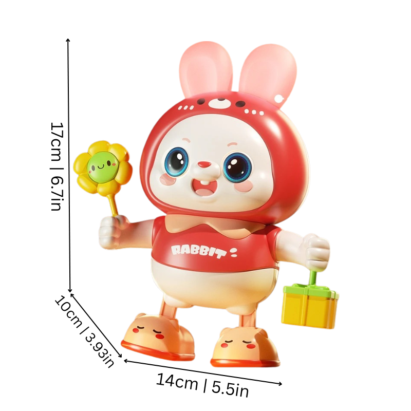 Green musical bunny toy for toddlers, dancing action, sensory play, engaging baby gift