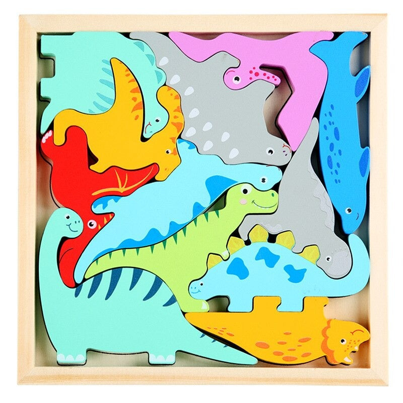 Kids learning toy: wooden shape matching puzzle, boosting toddler's fine motor skills & early education.