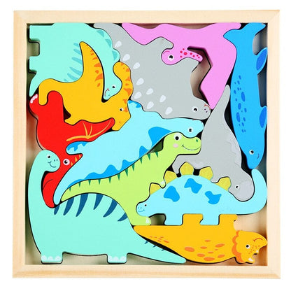 Kids learning toy: wooden shape matching puzzle, boosting toddler's fine motor skills & early education.