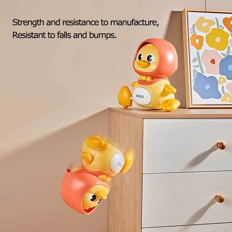Kids activity toy: a cute yellow swinging duck designed for interactive and educational play.