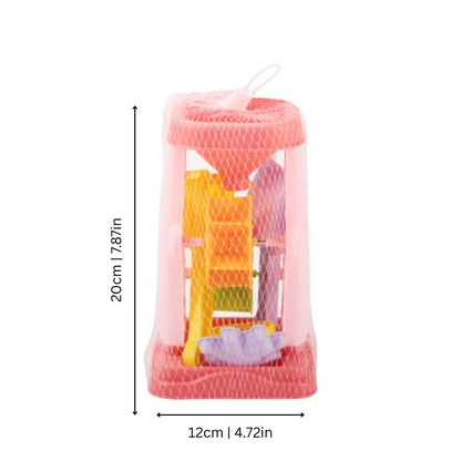 Kids' outdoor sand & water play wheel set with colorful watermill and sand tools for beach fun