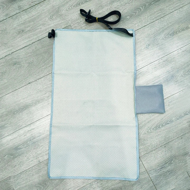 Comfortable airplane foot hammock for toddlers, easily set up on flights.