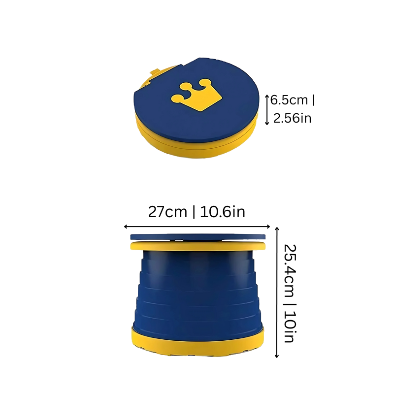 Foldable toddler travel potty, lightweight & portable for kids' outdoor adventures and toilet training.
