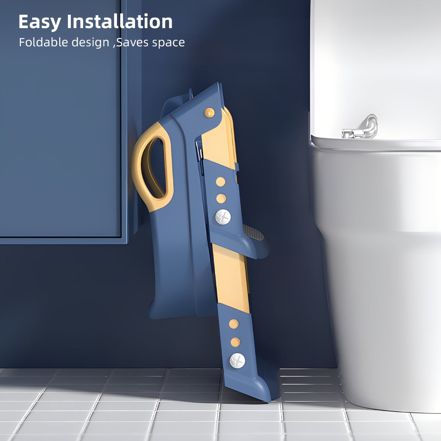 Portable toddler potty training seat with step stool, designed for comfortable and safe use