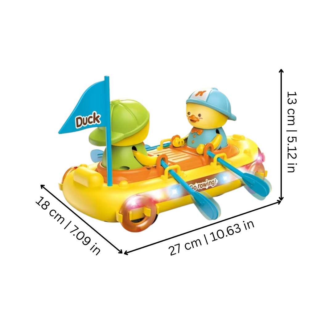 Kids' Discover Play Duck Pull-Along Toy, a developmental preschool learning toy, shown in bright yellow with a string