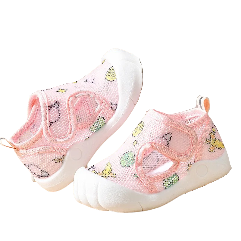 Stack of multi-colored quick-dry kids water shoes with toe protection, for various ages