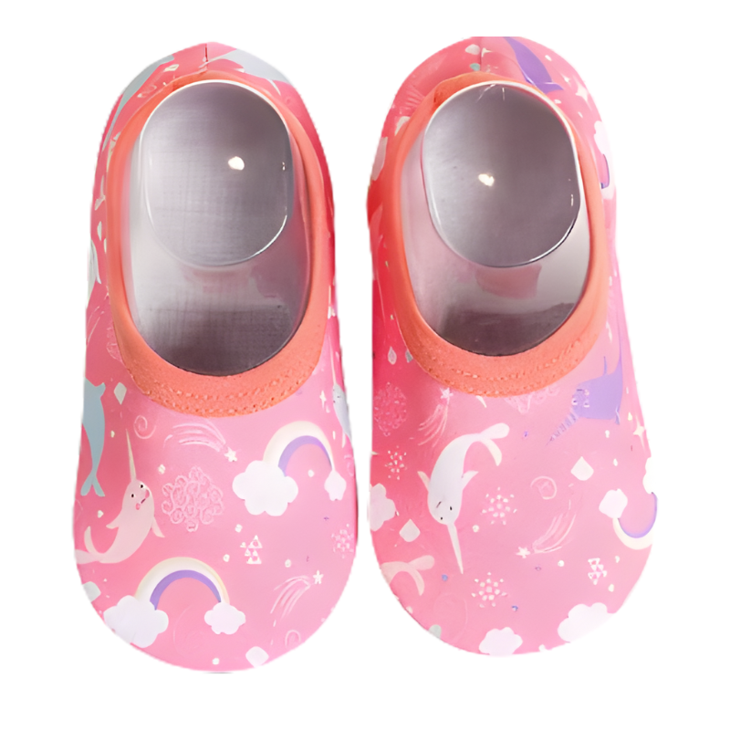 Pair of toddler quick-dry water sneakers, animal print, perfect for beach & outdoor adventures