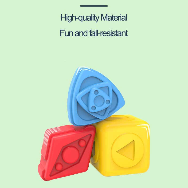 Wooden rainbow shape sorter game with various colorful blocks. Toddler learning gift.