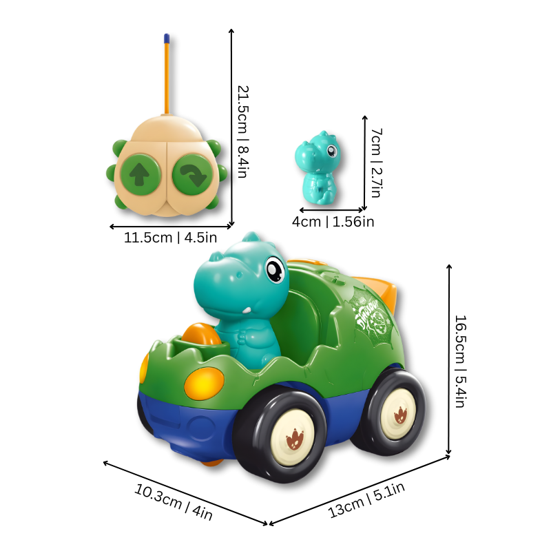 Police-themed toddler remote control car with flashing lights & sounds, ideal for developmental play