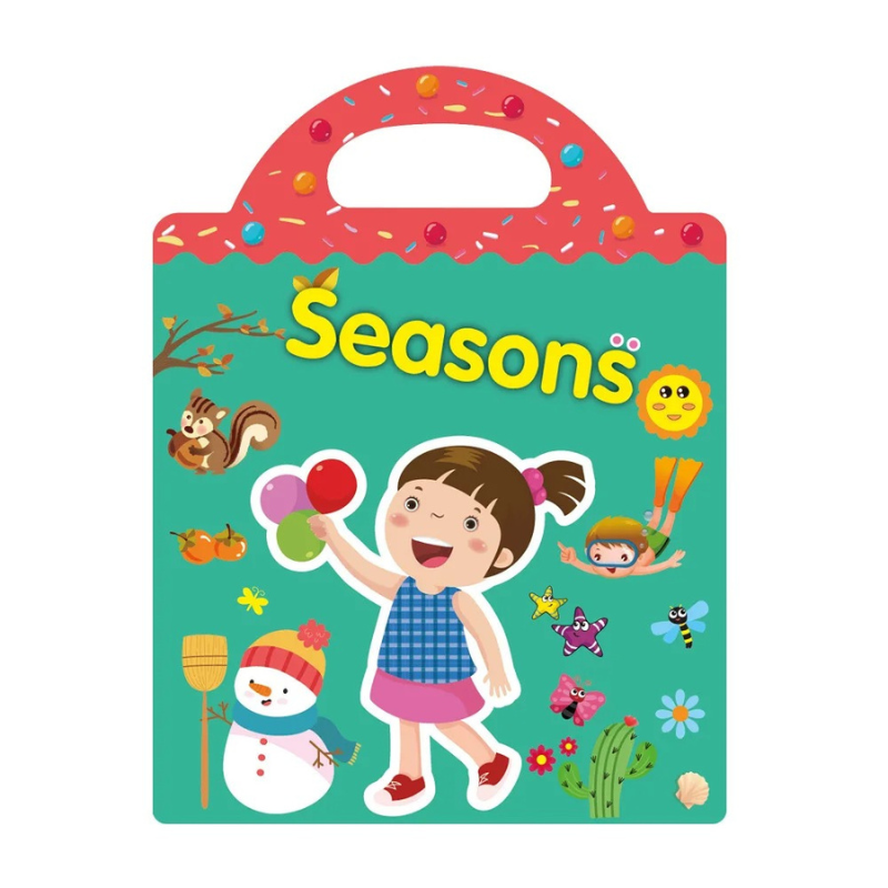 Toddler activity book featuring numerous reusable stickers for endless creative scenes.