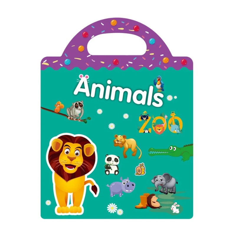 Reusable sticker activity book for toddlers, promoting fine motor skills with fun scenes.