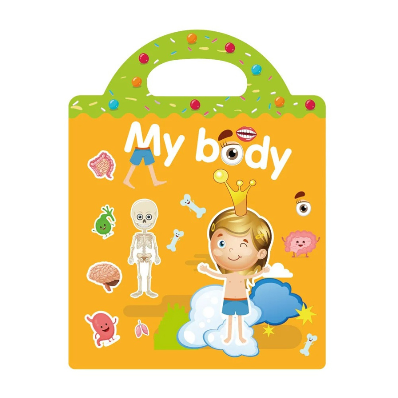 Reusable sticker activity book, an engaging educational toy for young children.