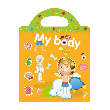Reusable sticker activity book, an engaging educational toy for young children.