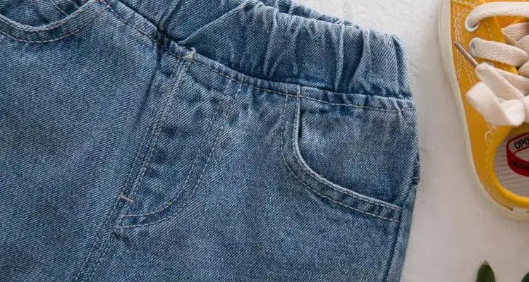 Kids denim ripped jeans, ideal for active toddlers, boys and girls clothing