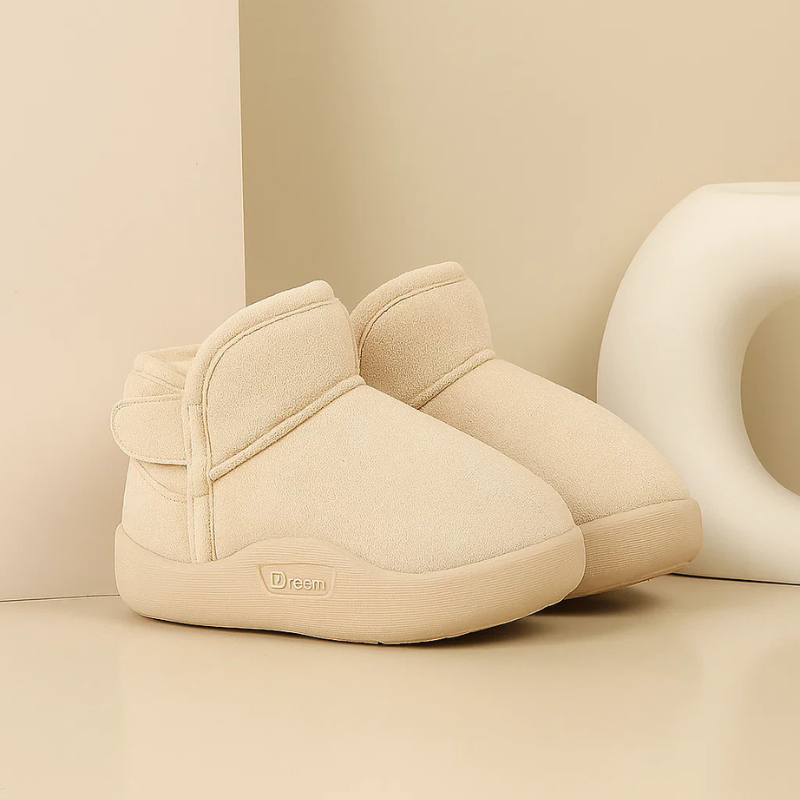 Children's suede anti-slip winter boots, providing warmth and stability