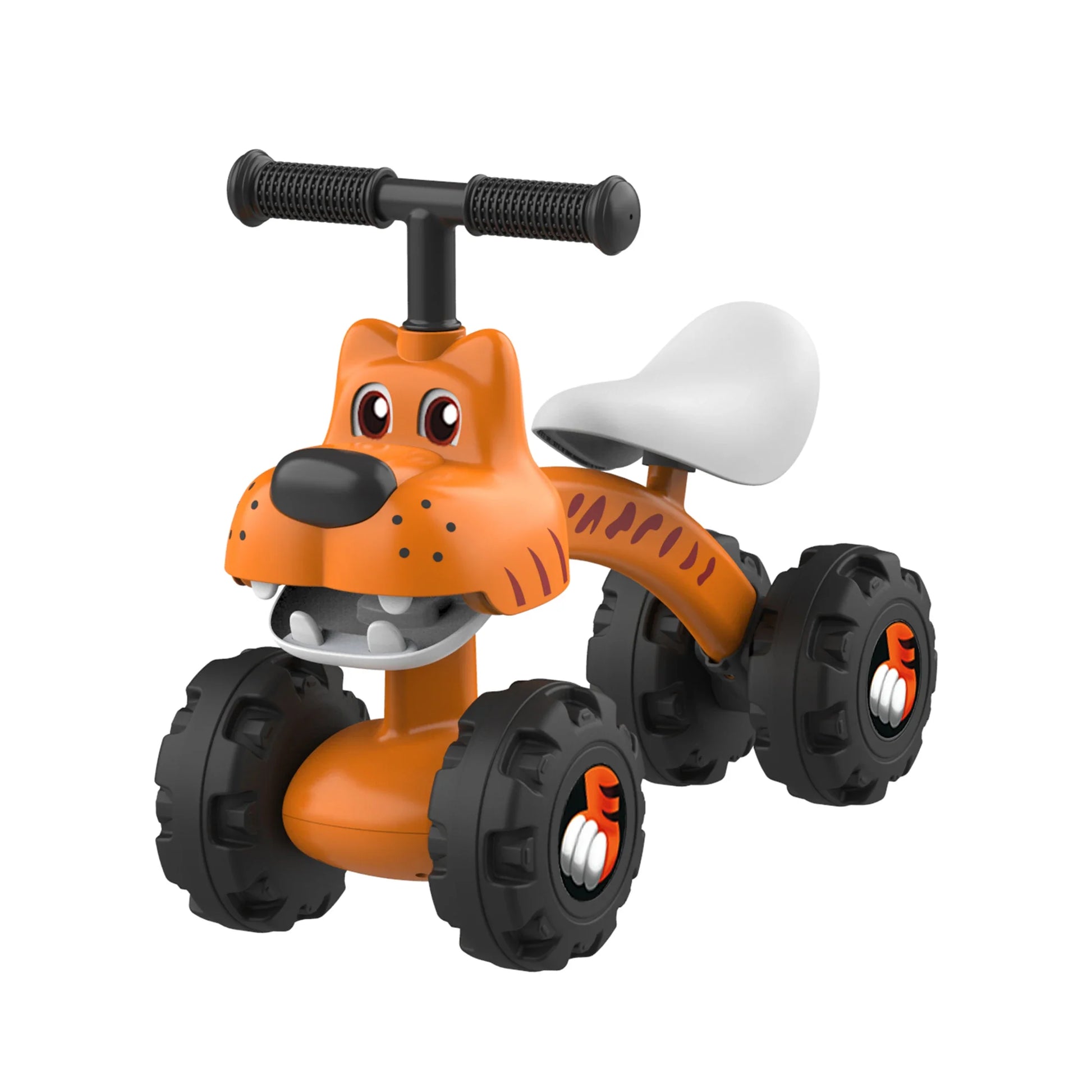 Red push bike, 4 wheels, for 1-3 year old toddlers, helps develop balance and coordination