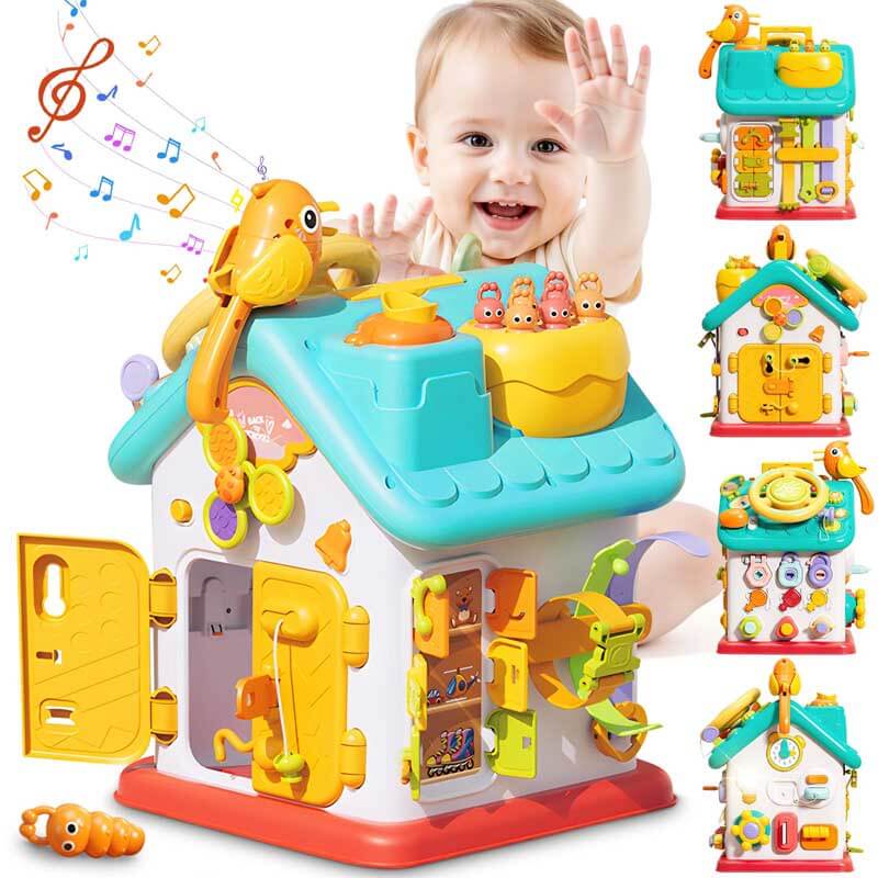 Toddler's multifunctional educational activity house toy for learning and play
