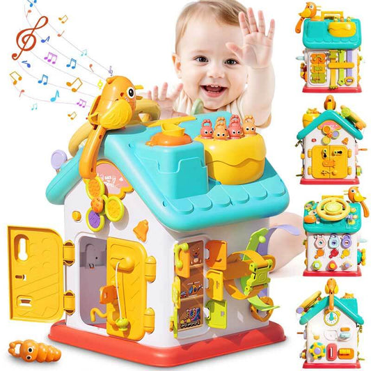 Toddler's multifunctional educational activity house toy for learning and play