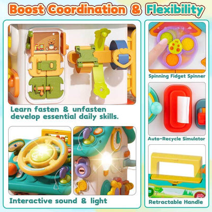 Kid's gift: Multifunctional activity house toy with various educational elements
