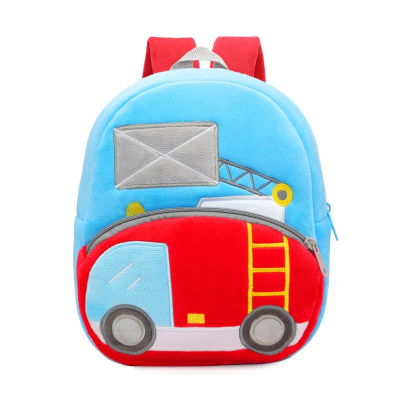 Plush dump truck toddler's backpack, an adorable and functional mini school bag for kids 2-4
