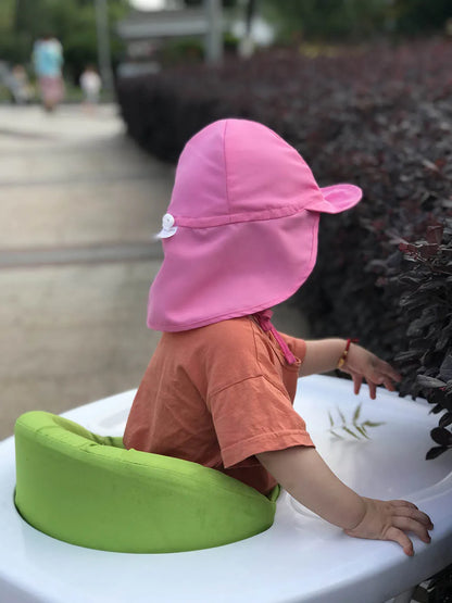 Orange quick-dry UV protection bucket hat for kids, perfect for sunny day explorations