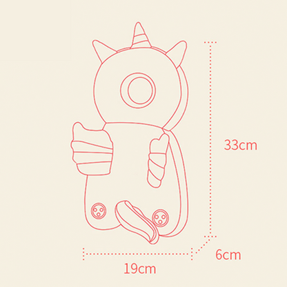 Unisex toddler head protection backpack, child safety gear with adjustable straps for comfort.