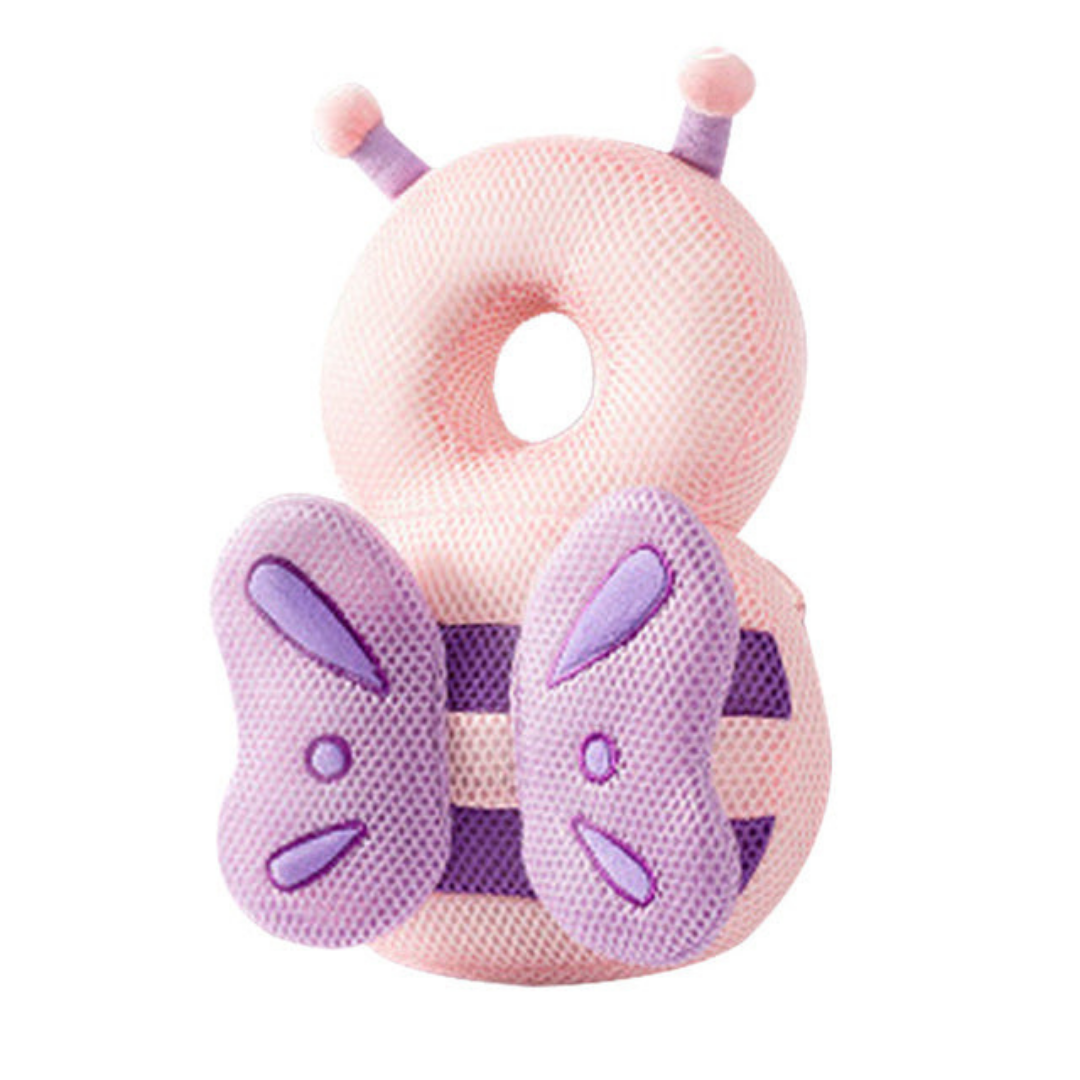 Baby gear animal-themed head cushion backpack, protects toddlers from bumps and falls.