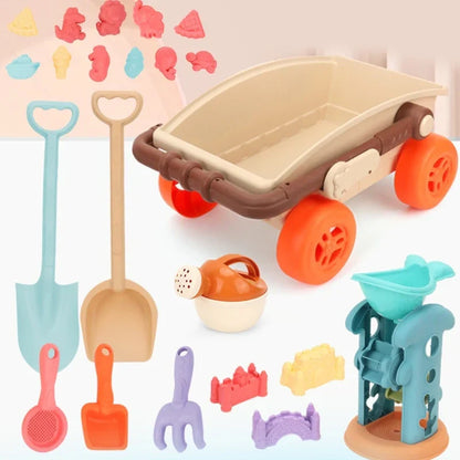 Outdoor play equipment: Toddler Sand Play Beach Cart Toy Set enhancing motor skills & summer fun