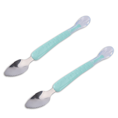 Toddler feeding spoon set, encouraging fine motor skills, ideal for baby-led weaning