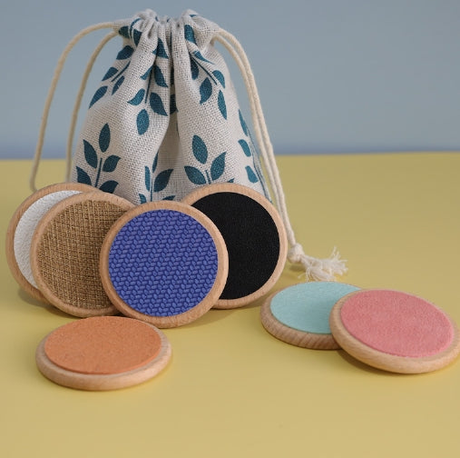 Toddler Sensory Matching Game: wooden tactile learning toy, Montessori-inspired for early development