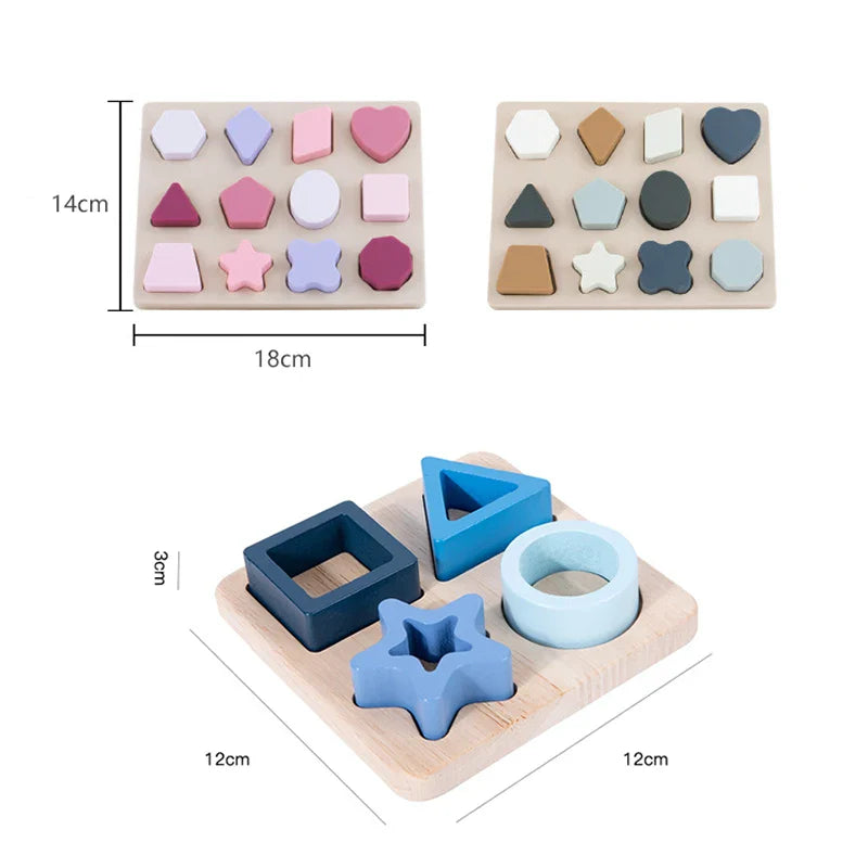 Fine motor skills development: Child playing with a silicone geometric shape sorter toy