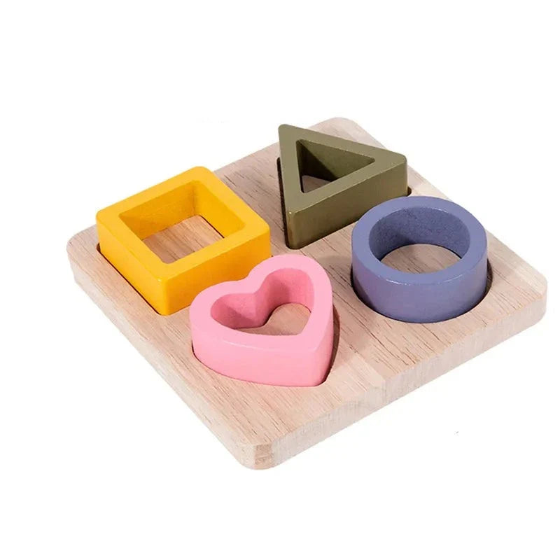 Baby's first puzzle: Soft silicone geometric shapes for early learning and development