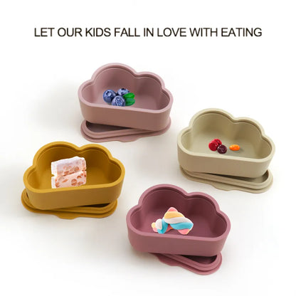 Kids food container: teal silicone spill-proof snack cup with charming fox lid, baby essential