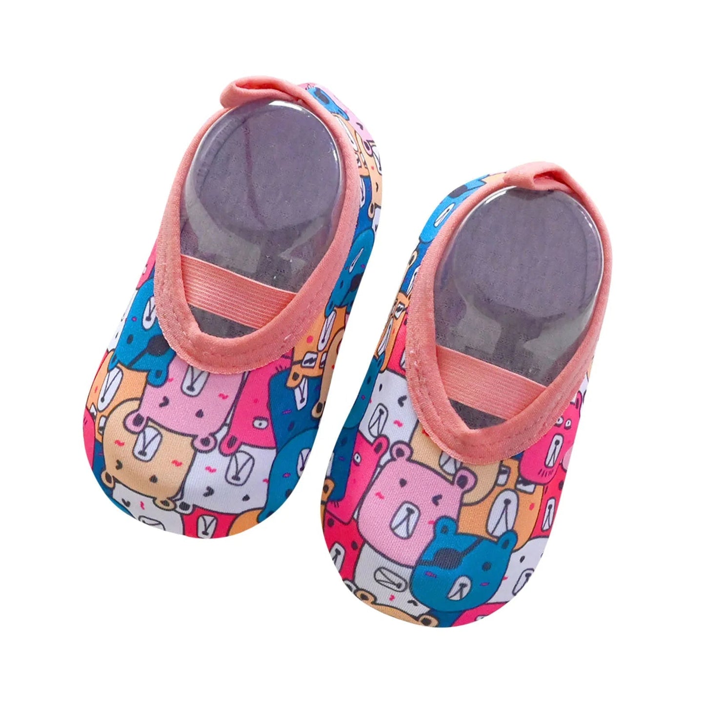Green slip-on water shoes for children, elastic ankle ensures a snug fit for active toddlers