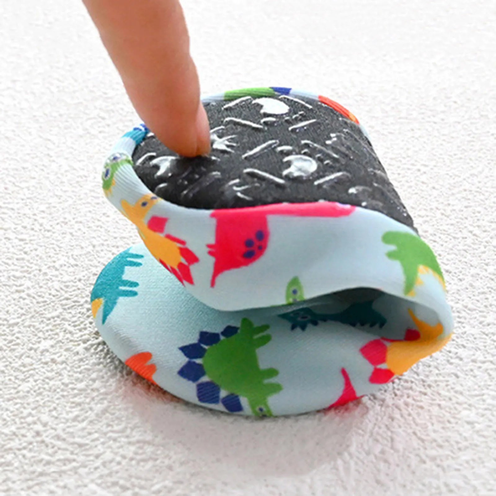 Green kids' slip-on water shoes with anti-slip sole, perfect toddler footwear for outdoor summer fun