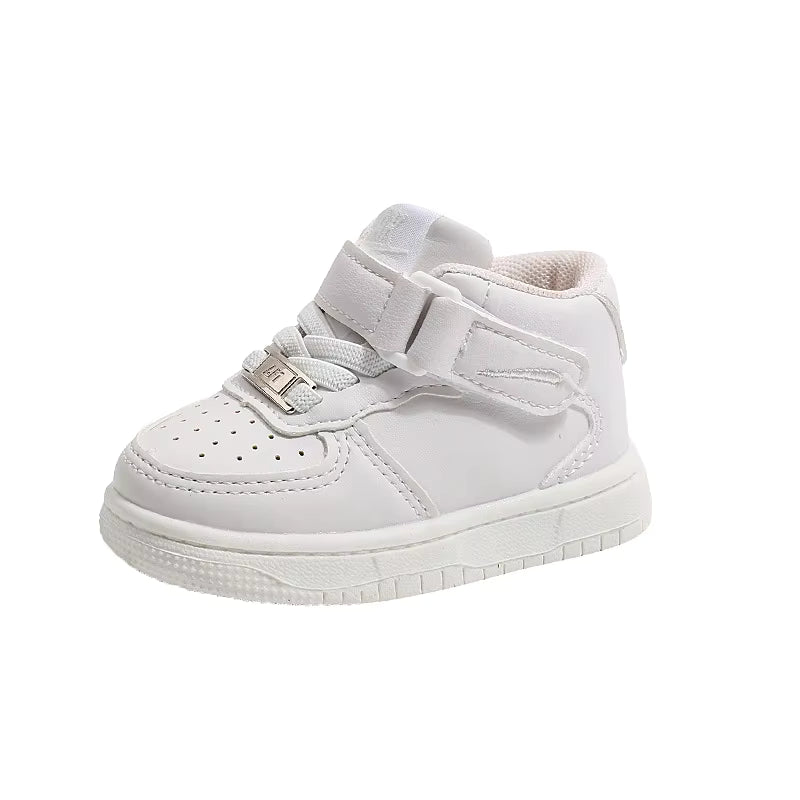 Close-up of non-slip sole on blue toddler sneakers, perfect for active kids' safety