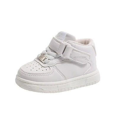 Close-up of non-slip sole on blue toddler sneakers, perfect for active kids' safety