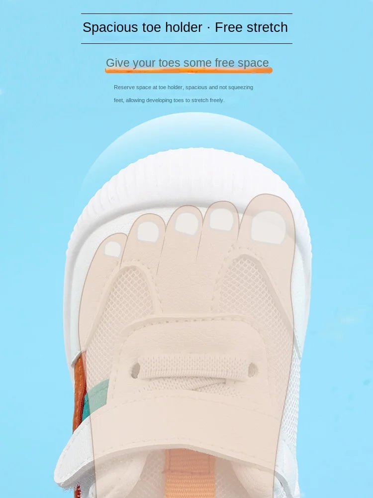 Baby accessory: durable, non-slip toddler sneakers with a soft, breathable sole for infants.