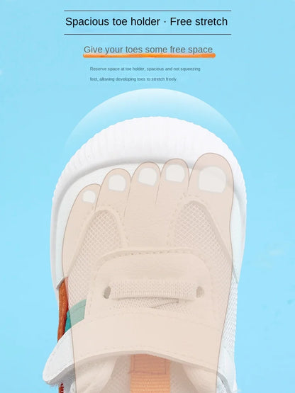 Baby accessory: durable, non-slip toddler sneakers with a soft, breathable sole for infants.