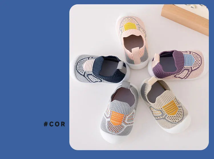 Toddler soft sole leisure shoes, featuring a slip-on design for convenience, ideal for active play.