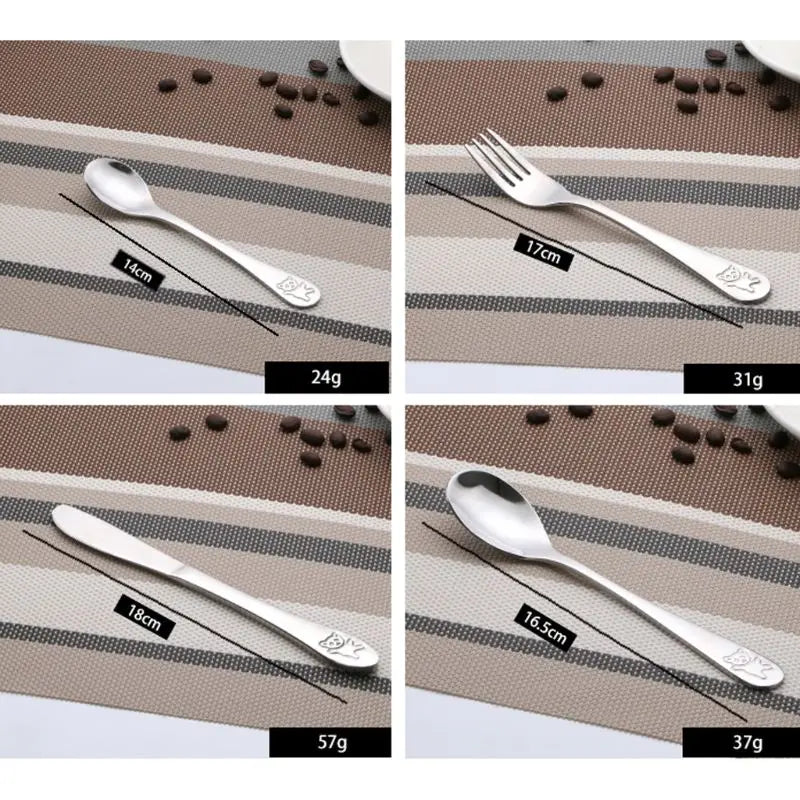 Durable toddler stainless steel utensils, perfect for feeding and nursing, BPA-free.