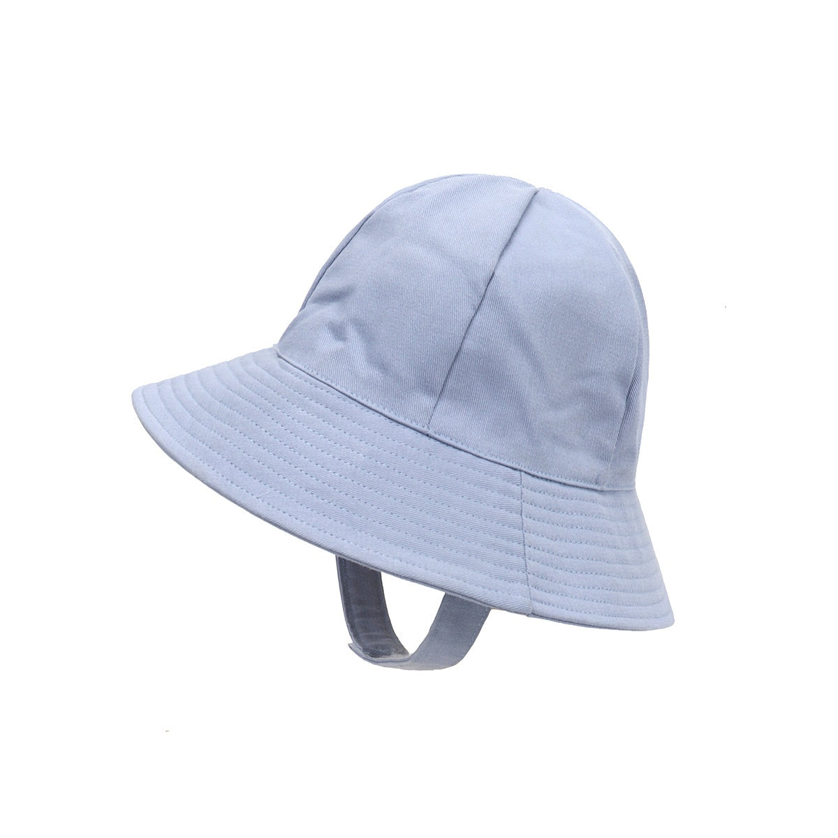 Child's adjustable sun protection bucket hat in a playful design, made from breathable cotton for summer