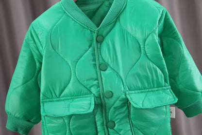V-neck cotton jacket for toddlers, an essential piece for baby's autumn and winter wardrobe