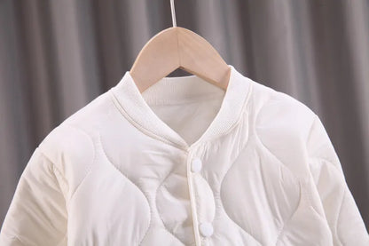 Warm and cozy V-neck toddler jacket, perfect for keeping young children snug in winter