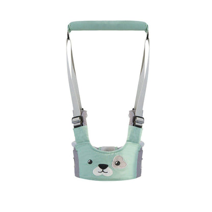 Close-up of adjustable straps on a baby walking harness helper for secure fit